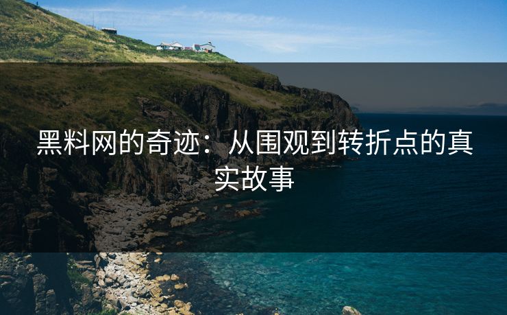 黑料网的奇迹：从围观到转折点的真实故事